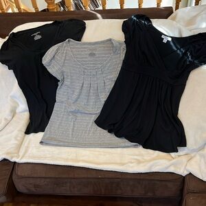 3 Liz Lange Maternity Tees - size medium